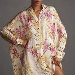Floral Button-Up Shirt Dress